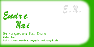 endre mai business card